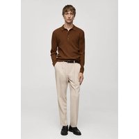 Geripptes Poloshirt aus Baumwollgemisch Geripptes Poloshirt aus Baumwollgemisch von mango man