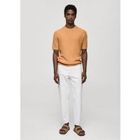 Geripptes Strick-T-Shirt Geripptes Strick-T-Shirt von mango man