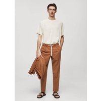 Slim-Fit-Hose aus Leinengemisch mit Kordel von mango man