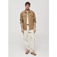 Overshirt aus Baumwoll-/Leinengemisch mit Taschen von mango man