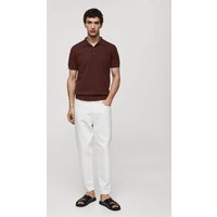 Kurzärmliges Strick-Poloshirt von mango man