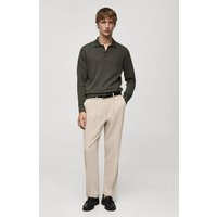 Langärmliges Strick-Poloshirt aus Baumwolle Langärmliges Strick-Poloshirt aus Baumwolle von mango man
