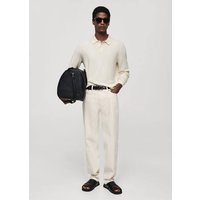 Langärmliges Strick-Poloshirt mit Struktur Langärmliges Strick-Poloshirt mit Struktur von mango man