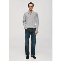 Langärmliges Strick-Poloshirt mit Struktur Langärmliges Strick-Poloshirt mit Struktur von mango man