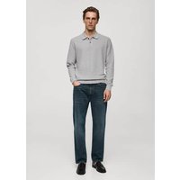 Langärmliges Strick-Poloshirt mit Struktur Langärmliges Strick-Poloshirt mit Struktur von mango man