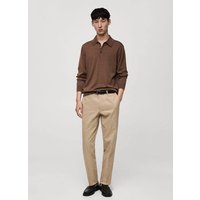 Langarm-Poloshirt aus 100 % Merinowolle Langarm-Poloshirt aus 100 % Merinowolle von mango man