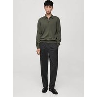 Langarm-Poloshirt aus 100 % Merinowolle Langarm-Poloshirt aus 100 % Merinowolle von mango man