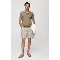 Leinen-Bermudashorts aus Tencel mit Kordelzug von mango man
