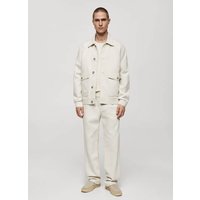 Overshirt aus Baumwoll-/Leinengemisch mit Taschen von mango man