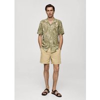 Regular Fit-Hemd mit Blattmotiv von mango man