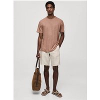 Regular-Fit-T-Shirt aus Leinen von mango man