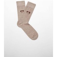 Baumwollsocken mit besticktem Tiermotiv von mango man