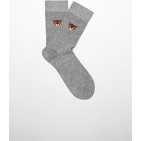 Baumwollsocken mit besticktem Tiermotiv von mango man