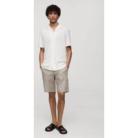Slim-Fit-Bermudashorts aus 100 % Leinen von mango man