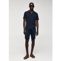 Slim Fit-Bermudashorts aus Baumwolle mit Mikro-Print von mango man