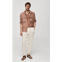 Slim Fit-Leinenhose mit Kordel von mango man