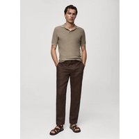 Poloshirt aus Baumwolle mit Tencel in Flechtoptik von mango man