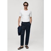 Strick-T-Shirt aus Tencel mit Zopfmuster Strick-T-Shirt aus Tencel mit Zopfmuster von mango man