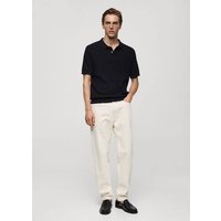 Strukturiertes Feinstrick-Poloshirt von mango man