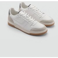Sneakers mit kontrastierenden Lederdetails von mango man