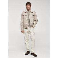 Jeansjacke mit Kunstshearling von mango man