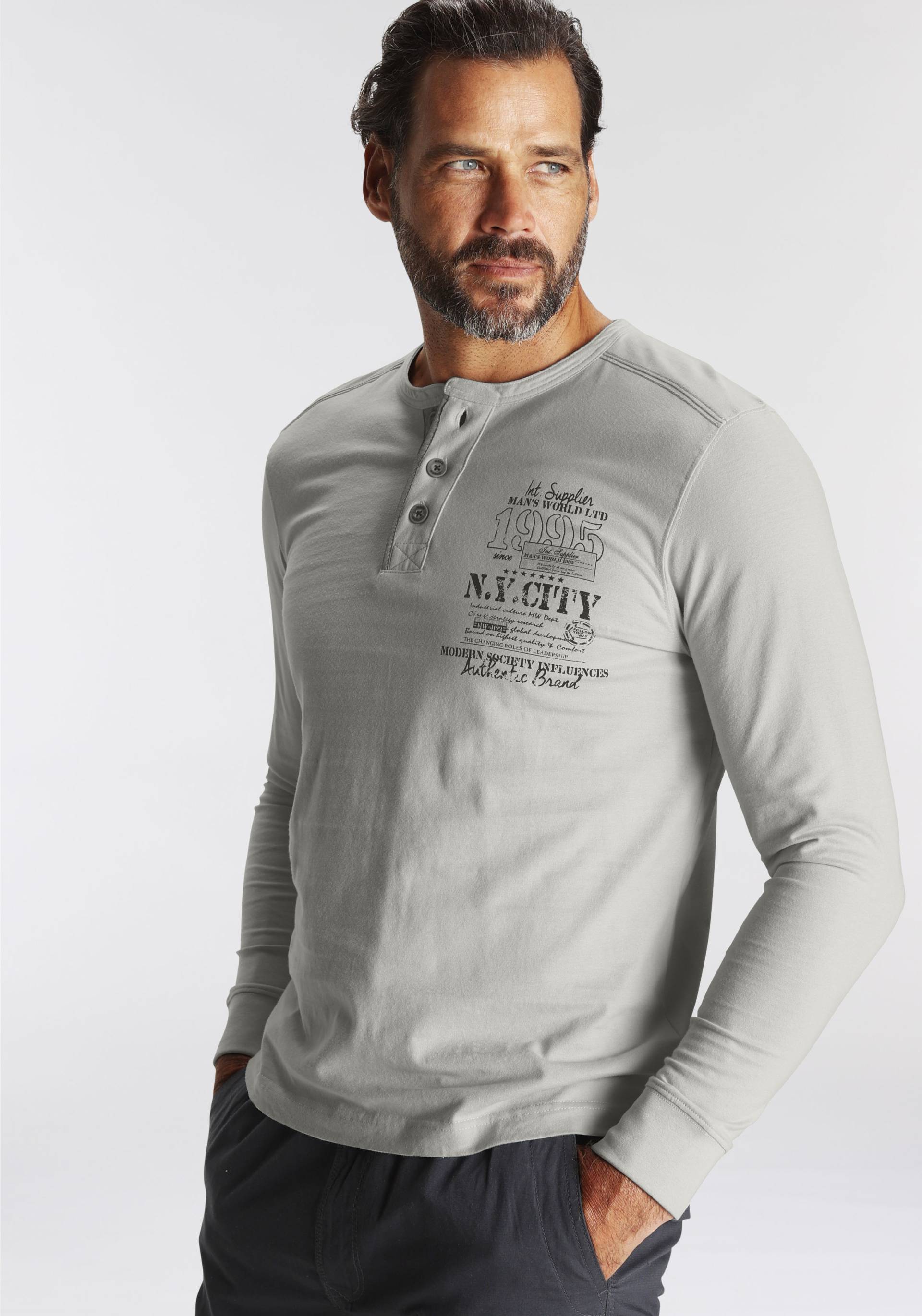 Man's World Henleyshirt von mans world