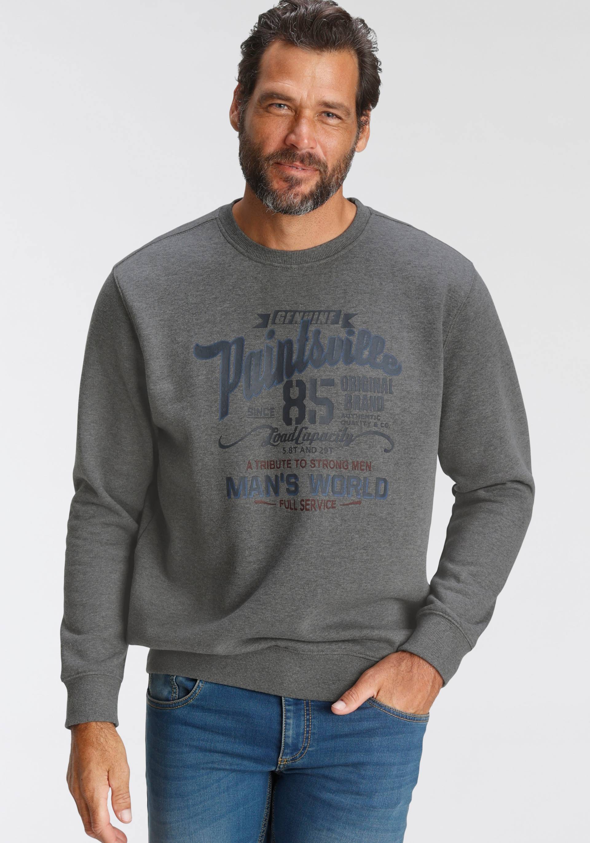 Man's World Sweatshirt, mit Brustprint von mans world