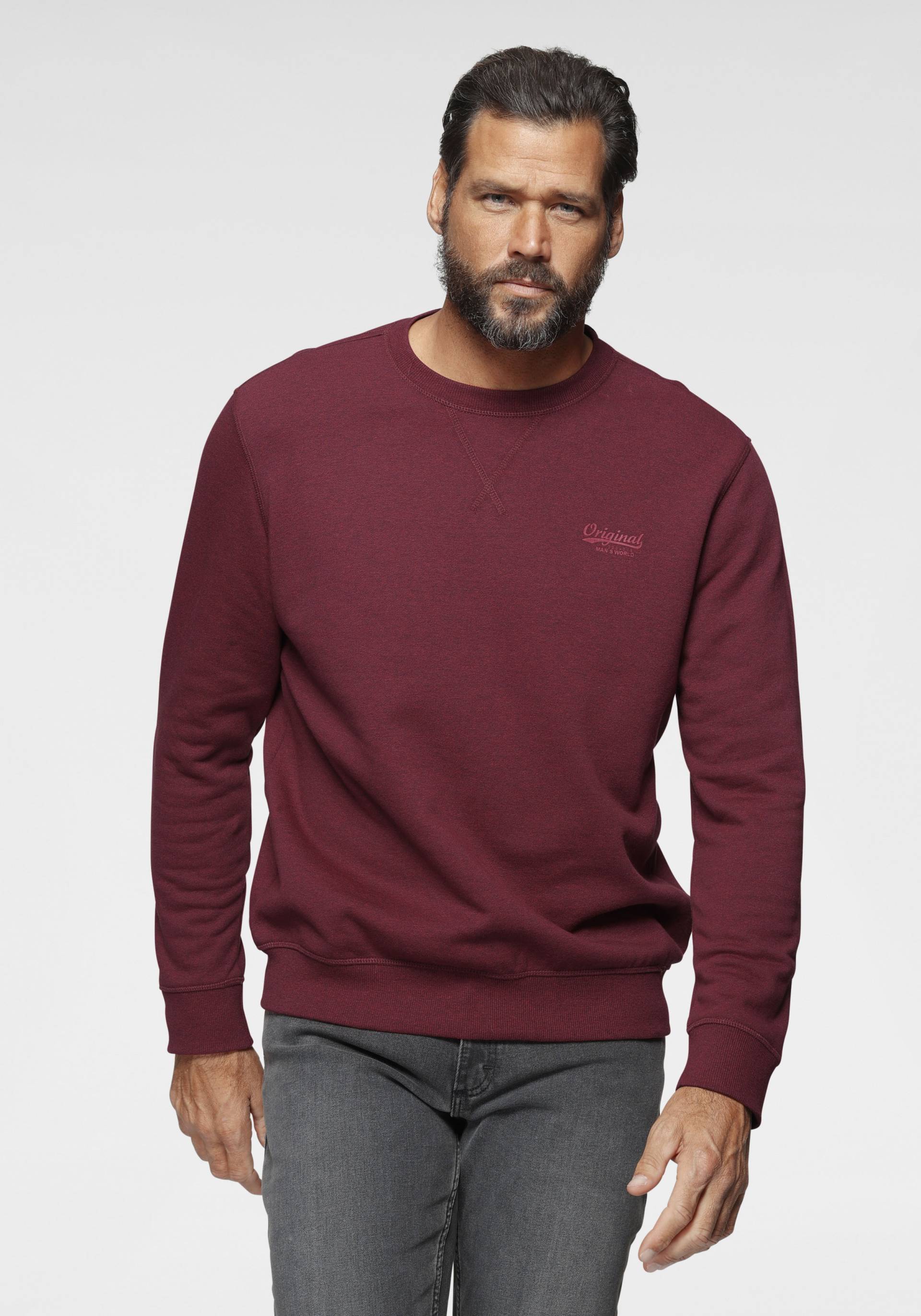 Man's World Sweatshirt, aus Baumwollmischung von mans world