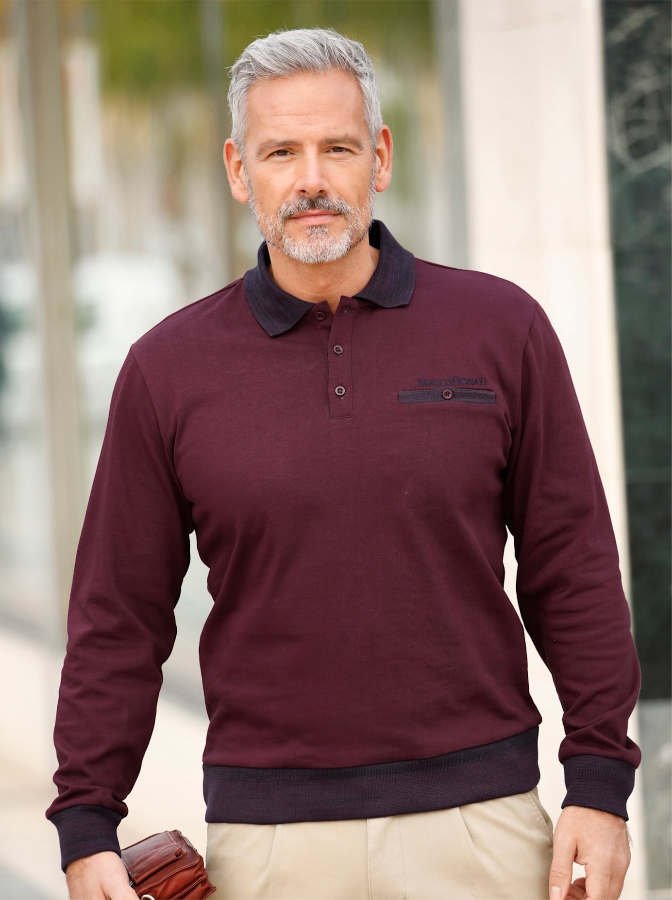 Marco Donati Langarm-Poloshirt »Langarm-Poloshirt«, (1 tlg.) von marco donati