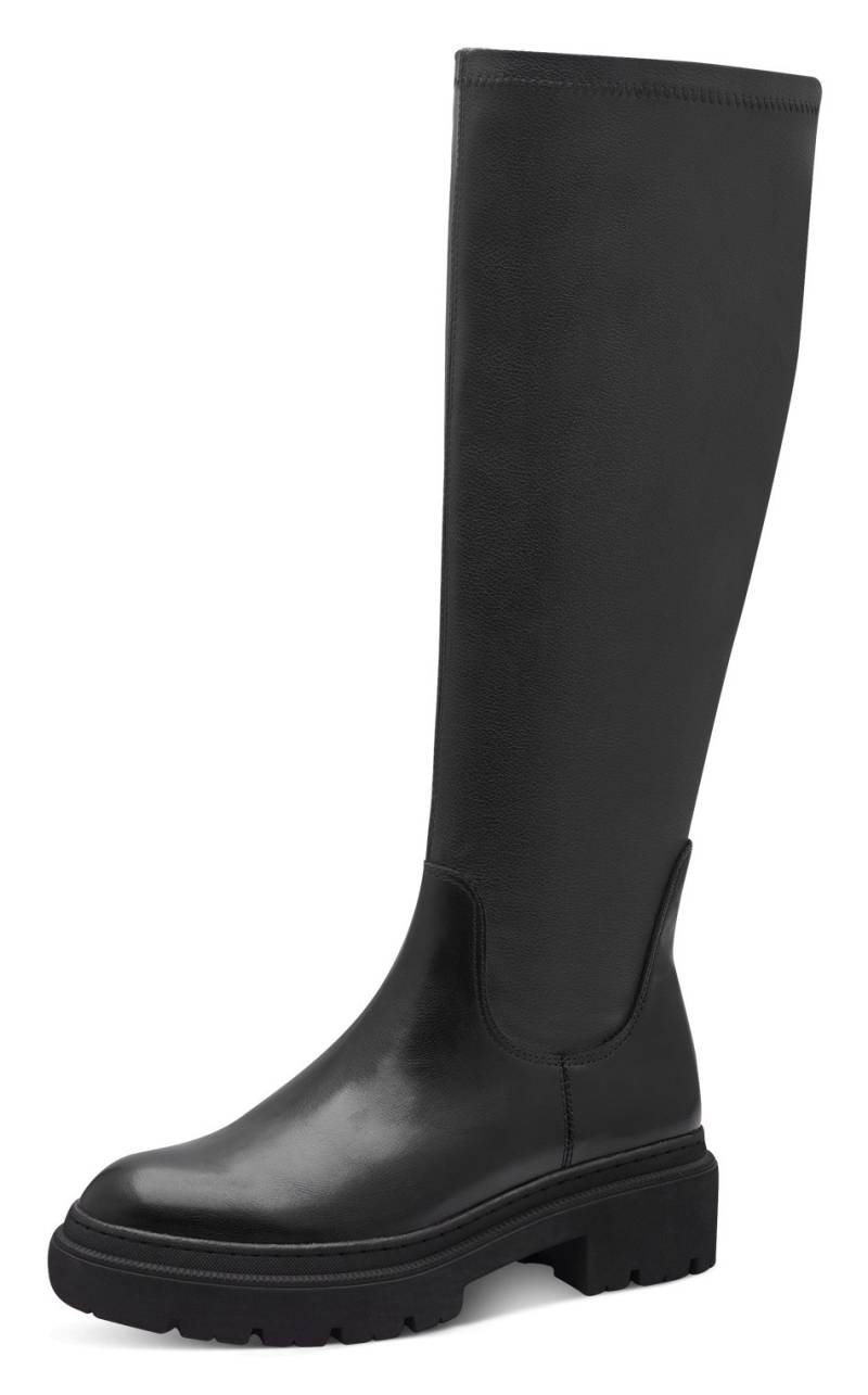 MARCO TOZZI Stiefel »RILLO«, Blockabsatz, Langschaftstiefel mit kurzem Innen-Reissverschluss von marco tozzi