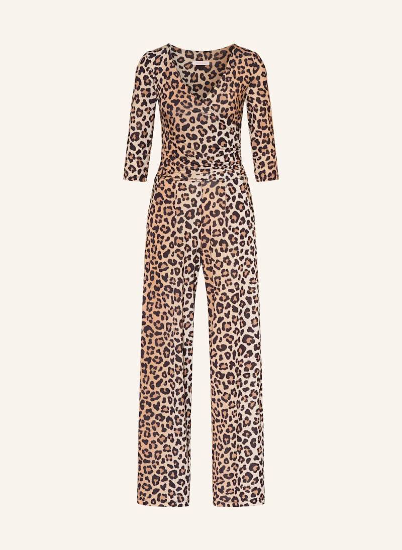 Marivie Jersey-Jumpsuit Jump In! Mit 3/4-Arm braun von marivie