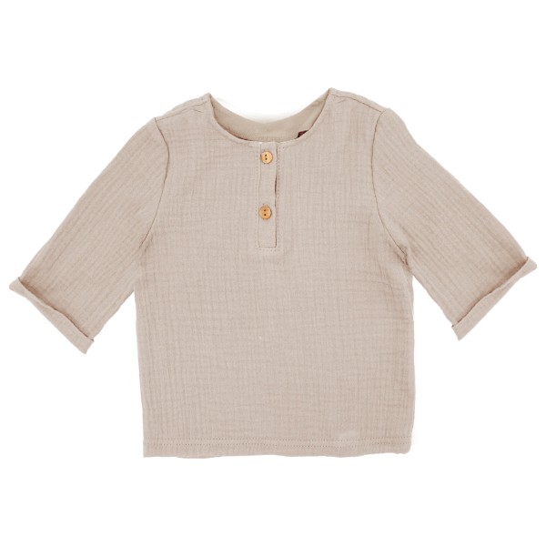 maximo - Baby Boy's Hemd 3/4 Arm Musselin Gr 86/92 grau von maximo