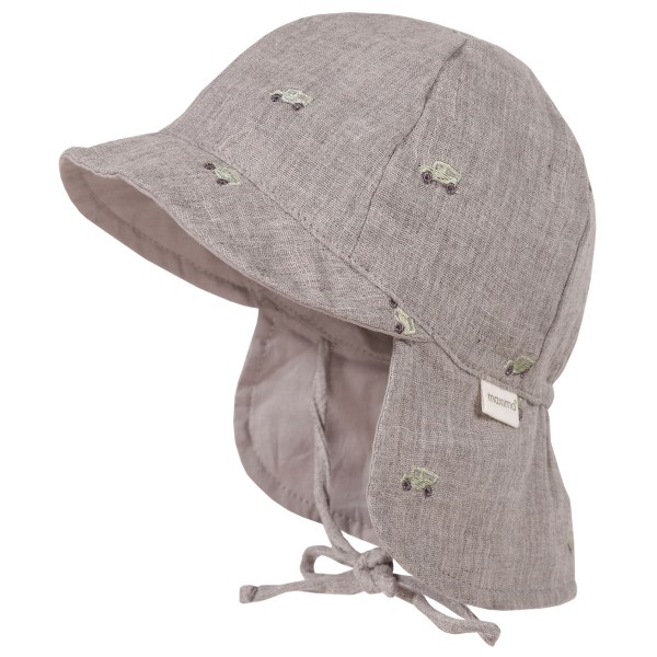 maximo - Baby's Schildmütze Nackenschutz Musselin Futter - Cap Gr 45 cm grau von maximo