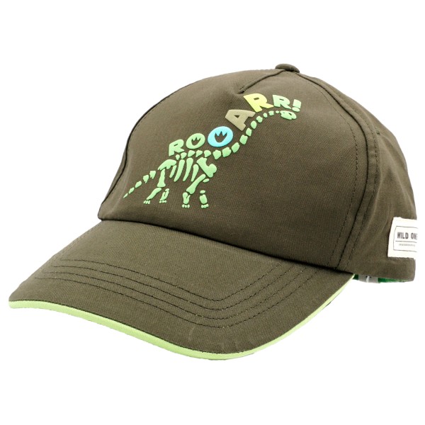 maximo - Boy's Cap Dino Puff Klettverschluß - Cap Gr 55-57 cm oliv von maximo