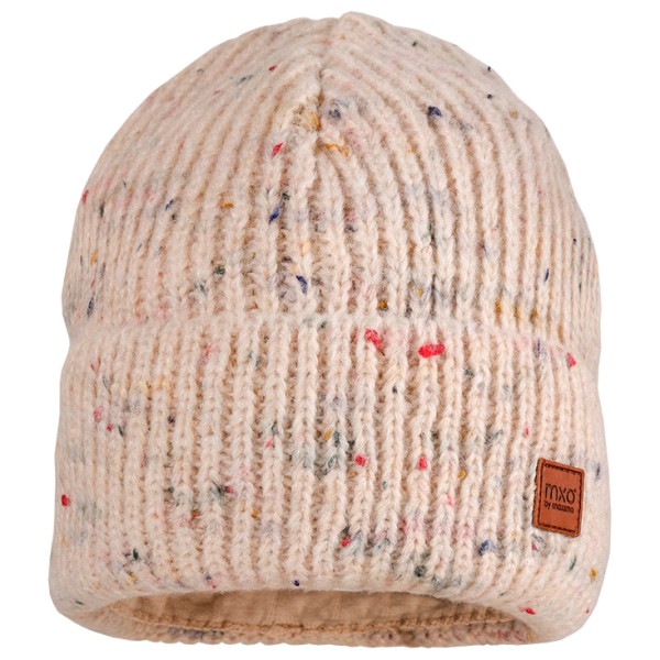 maximo - Girl-Beanie Effektgarn Jerseyfutter mit Umschlag - Mütze Gr 51-53 cm grau von maximo