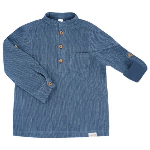 maximo - Kid's Mini Boy Hemd L/S - Longsleeve Gr 110 blau von maximo