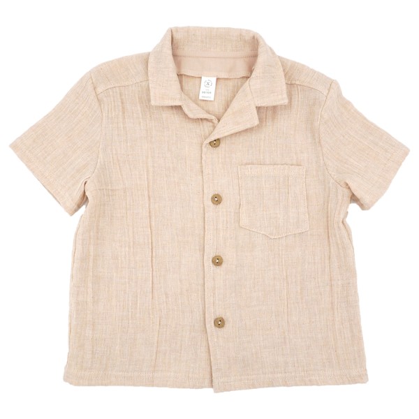 maximo - Kid's Mini Boy Hemd S/S Musselin - T-Shirt Gr 110/116 beige von maximo