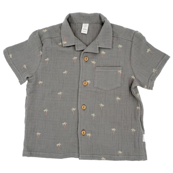 maximo - Kid's Mini Boy Hemd S/S Musselin - T-Shirt Gr 86/92 grau von maximo
