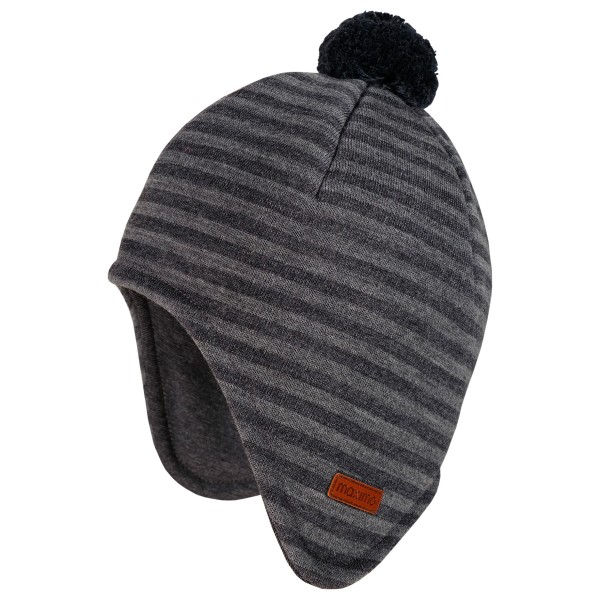 maximo - Kid's Mini-Mütze Fleece Ohrenklappen und Pompon - Mütze Gr 47 cm grau maximo - Kid's Mini-Mütze Fleece Ohrenklappen und Pompon - Mütze Gr 47 cm grau von maximo