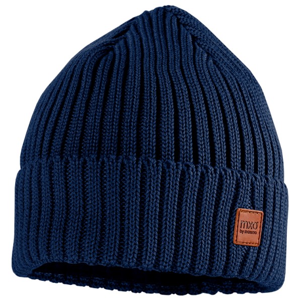 maximo - Kid's Mütze mit Rippe Umschlagrand mit Futter - Mütze Gr 51 cm blau von maximo