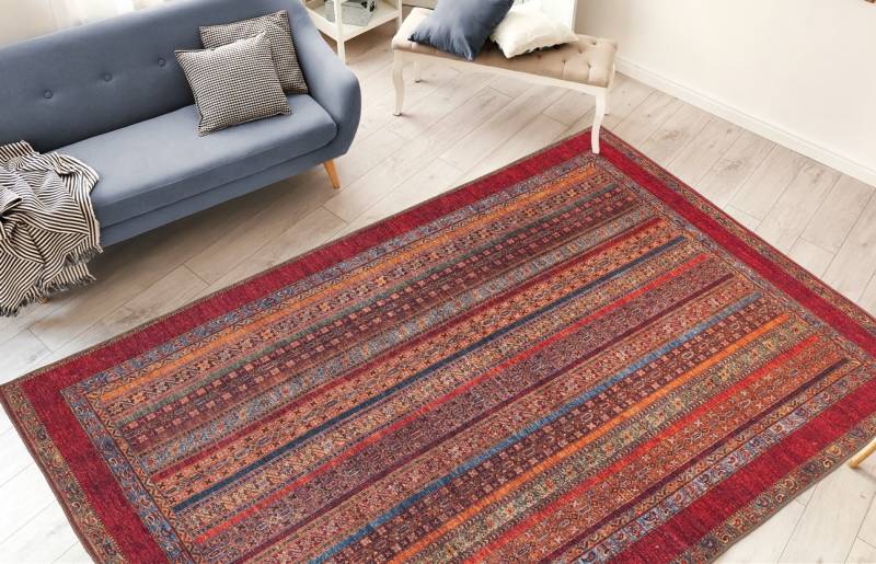 me gusta Teppich »Faye 425«, rechteckig, 6 mm Höhe, Flachgewebe, gedrucktes Motiv, Wohnzimmer von me gusta
