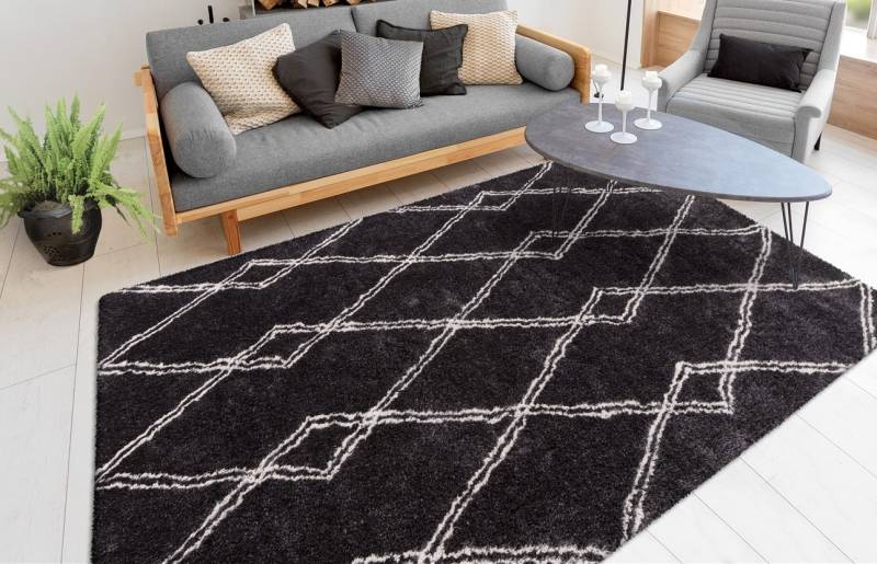 me gusta Teppich »Orlando 125«, rechteckig, 27 mm Höhe, Weicher Hochflorteppich, dezent gestaltet,Fussbodenheizung geeignet von me gusta