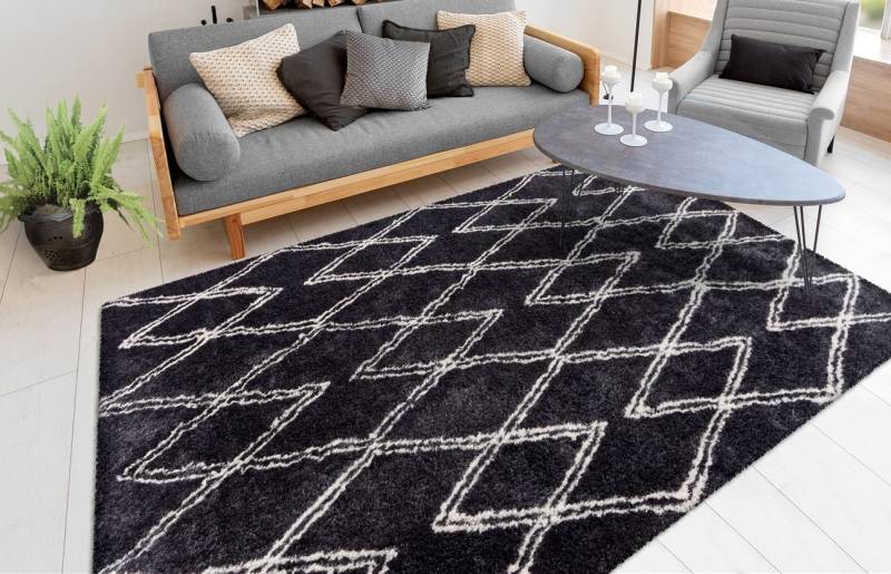 me gusta Teppich »Orlando 325«, rechteckig, 27 mm Höhe, Weicher Hochflorteppich, dezent gestaltet,Fussbodenheizung geeignet von me gusta