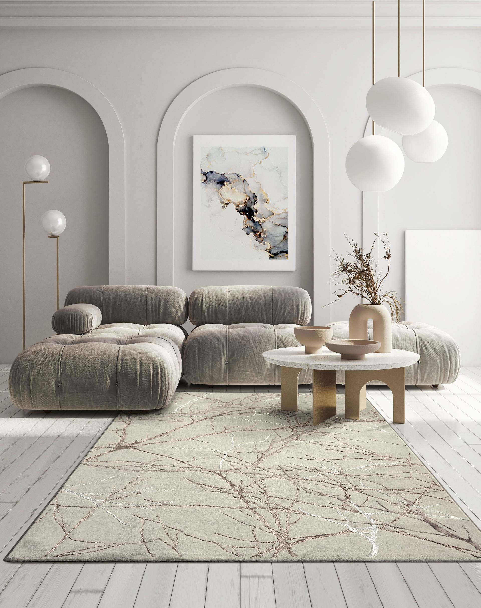 merinos Teppich »Creation 50055«, rechteckig, elegant, glänzend, Kurzflor, Indoor, pflegeleicht, robust von merinos