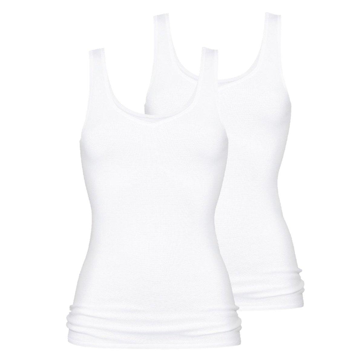 2er Pack 2000 - Unterhemd Tanktop Damen Weiss XL von mey