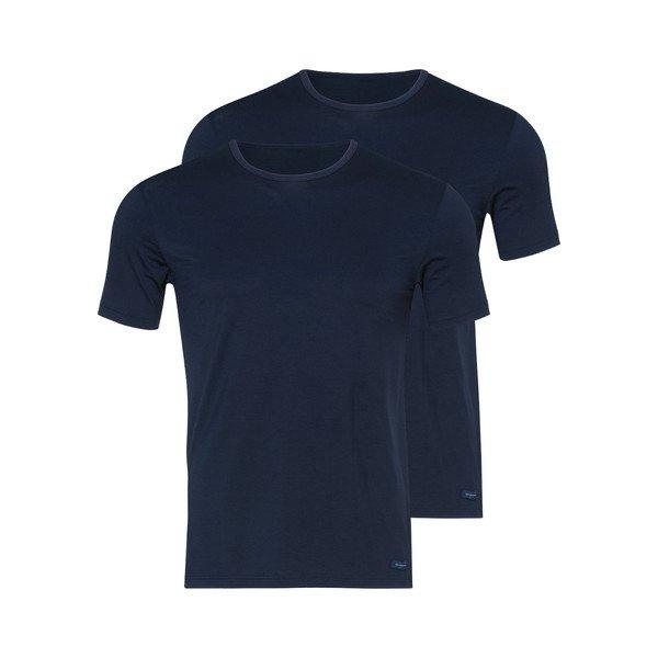 2er Pack Network - Unterhemd Shirt Kurzarm Herren Dunkelblau XL von mey