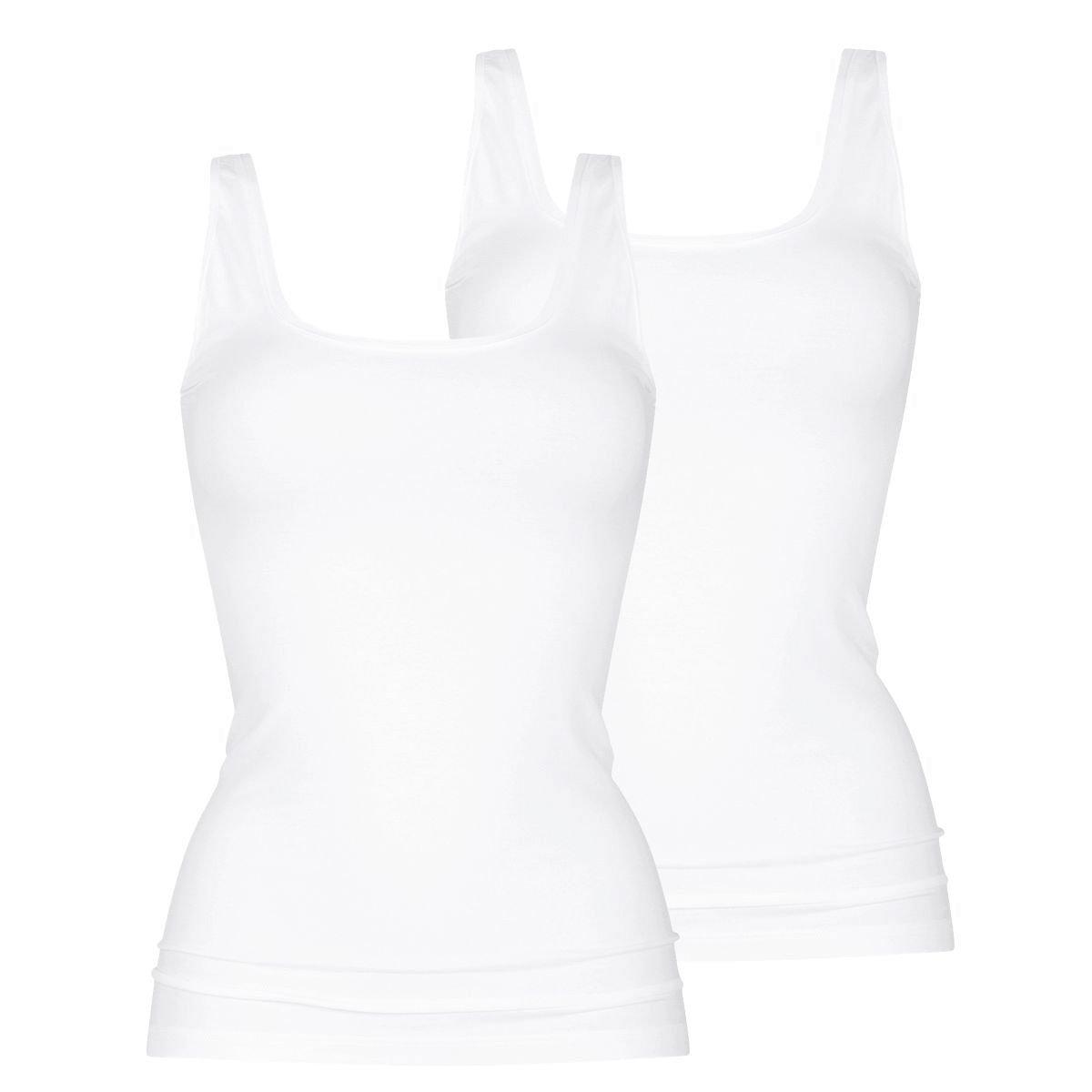 2er Pack Noblesse - Unterhemd Tanktop Damen Weiss XL von mey