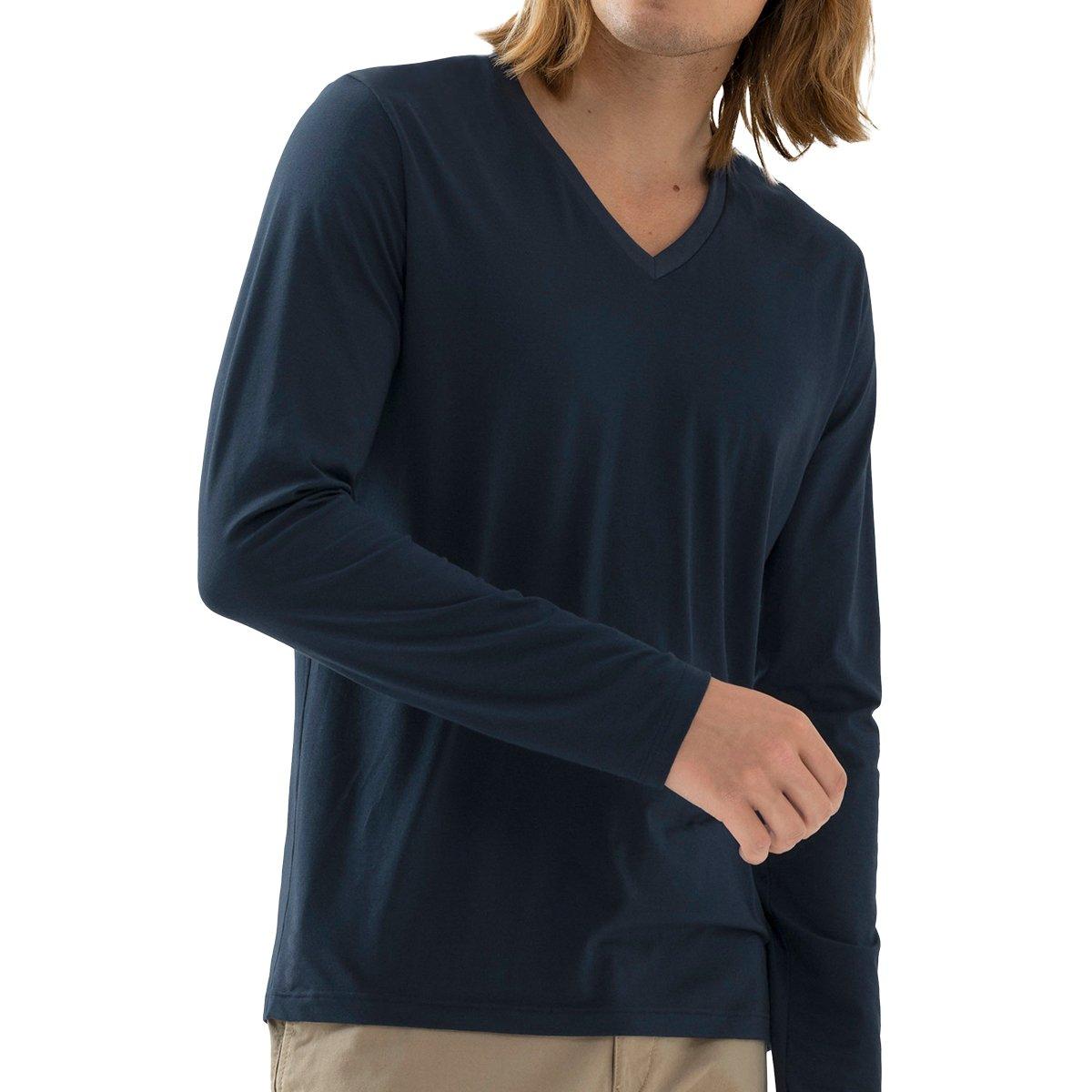 Dry Cotton - Unterhemd Shirt Langarm Herren Marine M von mey
