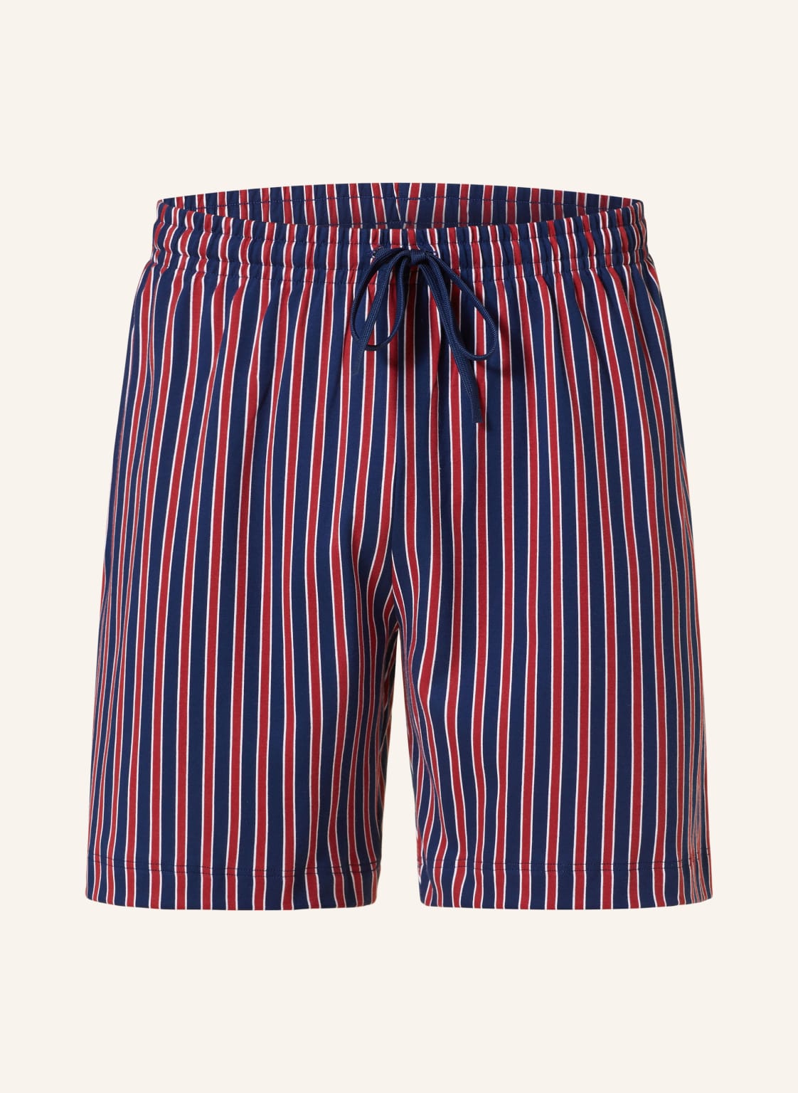 Mey Schlafshorts Serie Graphic Stripes rot von mey