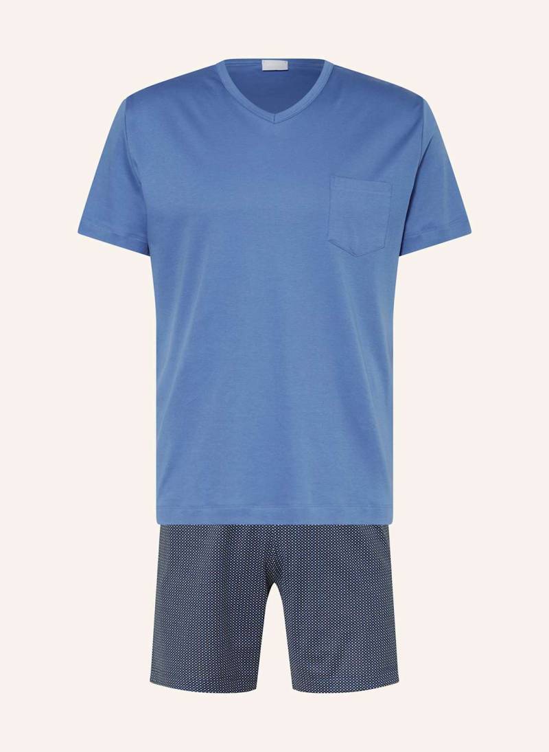 Mey Shorty-Schlafanzug Serie Micro Blue blau von mey